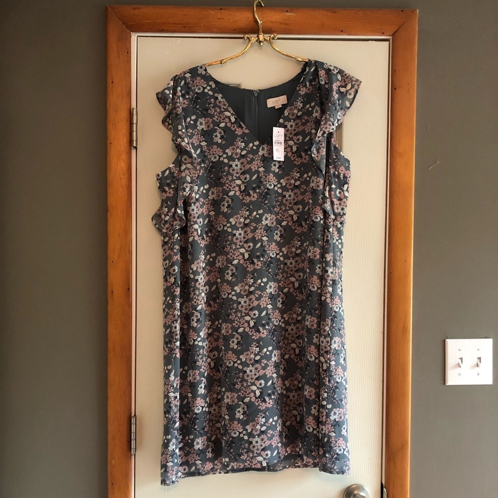 Blue and Pink Sleeveless Dress NWT
